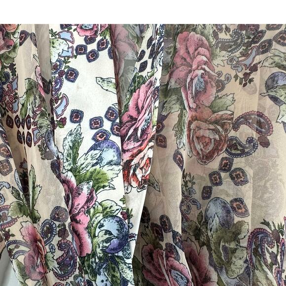 Victoria’s Secret Vintage Gold Label Pink Floral Paisley Robe One Size Fits All - Picture 10 of 12